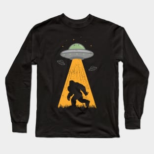 Bigfoot UFO - Alien Sasquatch Long Sleeve T-Shirt